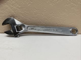 Vintage Craftsman 10 " Adjustable Wrench 44604 Usa Tool