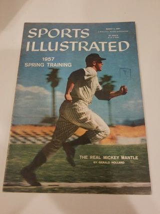 March 4 1957 Sports Illustrated Mickey Mantle Baseball Spring Training