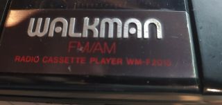 Vintage Sony Walkman Wm - F2015 Stereo Cassette Player Fm/am Radio Read