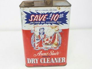 Vintage Aunt Sue’s French Dry Cleaner Can Penn Champ Oil Pennsylvania Tin House