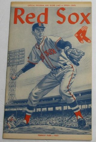 1960 Boston Red Sox V Chicago White Sox Program 6/11 Ted Williams Hr Ex/mt