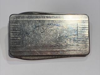 Vintage Ford Motor Company Money Clip Imperial Pocket Knife & File Better Idea