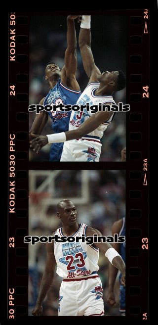 Michael Jordan - Patrick Ewing - All - Star Game - 35mm Color 2 - Neg Strip