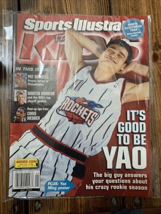 May 2003 Yao Ming Sports Illustrated Lebron James Cutout