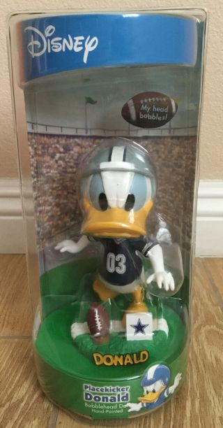 Donald Duck Nfl Dallas Cowboys Bobblehead Placekicker Handpainted Hard To Find
