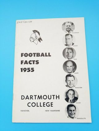 Dartmouth Big Green - College Football Media Guide - 1955 - Near