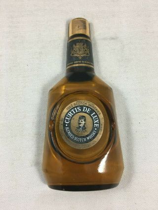 Cendrier Publicitaire Vintage Ashtray Ads Scotch Whisky Curtis De Luxe Bottle