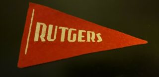1930s Red Ball Gum Mini College Football Pennants: Rutgers