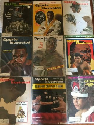 Boxing Magazines,  Sports Illustrated (18 Issues) Cassius Clay 