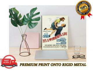 Its A Wonderful Life Vintage Classic Movie Premium Metal Poster Art Print Gift