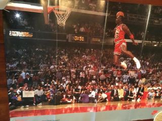 Vintage Nike Michael Jordan 1988 Mvp Dunk Contest Champion Poster 23.  5 X 31.  5
