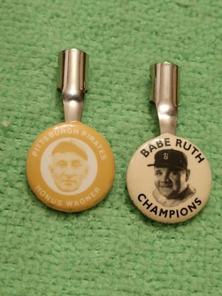 Vintage 1950’s Babe Ruth And Honus Wagner Pencil Toppers Parisian