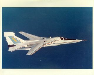 8 X 10 Color Photo Grumman Ef - 111a Raven Electronic - Warfare Aircraft 1970s Photo