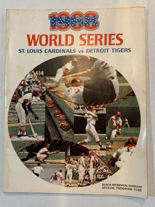 1968 World Series St.  Louis Cardinals Vs Detroit Tigers Program Lolich