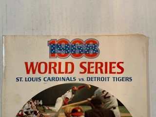 1968 World Series ST.  LOUIS CARDINALS vs DETROIT TIGERS Program Lolich 3