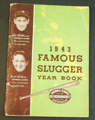 1943 Famous Slugger Louisville Slugger Yearbook Ted Williams