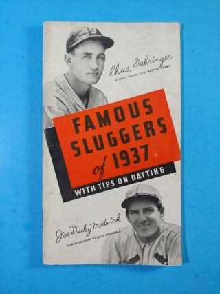 1937 Louisville Slugger Famous Baseball Sluggers Yearbook.  Ruth Gehrig Dimaggio