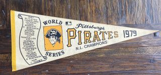 Vintage Pittsburgh Pirates 1979 World Champions Baseball Pennant