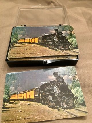 Vintage Full Deck Railroad Playing Cards W/jokers,  Narrow Gauge Train Rio Grande