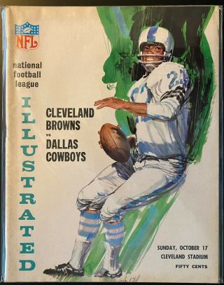 1965 Cleveland Browns Vs Dallas Cowboys Football Program - Jim Brown