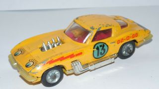 Vintage Corgi Toys 337 Chevrolet Corvette Sting Ray Yellow Lazy Bones