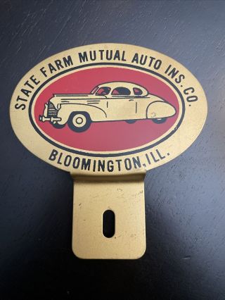 State Farm Mutual License Plate Topper - Vintage
