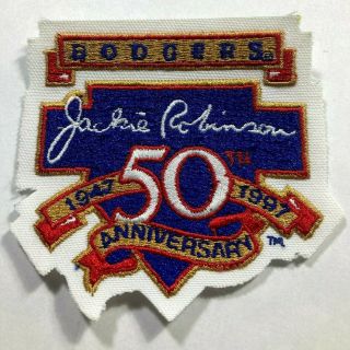 1997 Jackie Robinson 50th Anniversary Dodgers Patch Breaking Barriers Dodgers