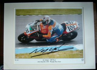 Superbike Legend Neil Hodgson Ducati Vintage Ltd Edition Signed Print