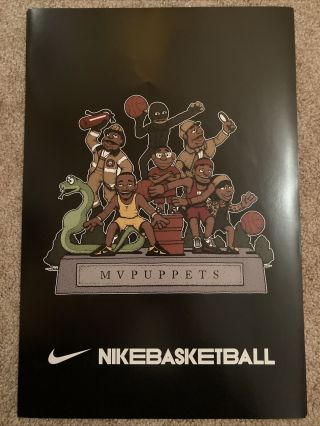 Authentic Kobe Bryant Lebron James Nike Mvpuppets Poster Rare Lakers