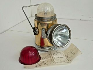 Vintage Pifco Electric Lantern,  With Red And Clear Top Domes