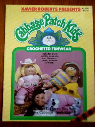 Vintage 1985 Cabbage Patch Kids Book Crocheted Funwear 20 Outfits Patterns