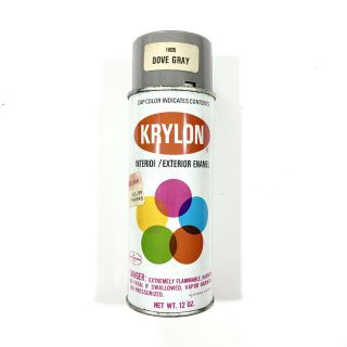 Vintage Krylon Spray Paint Can 1605 Dove Gray Rusto Graffiti 90s 1990s