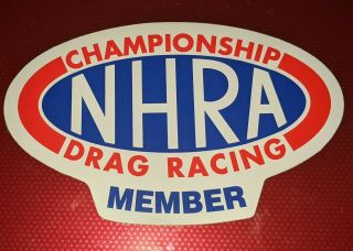 Nhra Hot Rod Association Member Decal Vintage Drag Racing Window Car Sticker