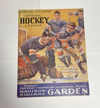 1935 - 1936 National Hockey League Official Program Book