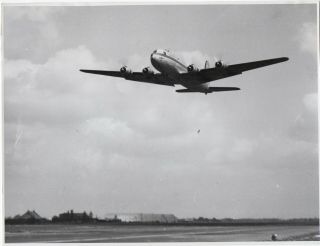 Large Vintage Photo - Sabena Douglas Dc - 4 In - Flight