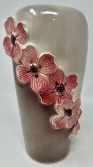 Vintage Royal Copley Dogwood Vase Ceramic Flowers Mid Century Design Floral