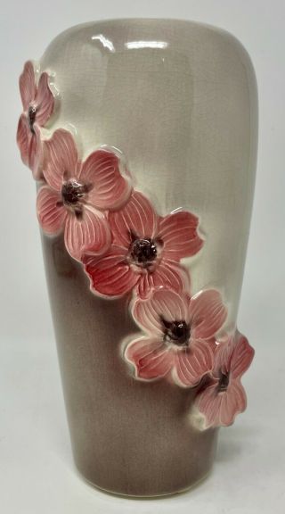 Vintage Royal Copley Dogwood Vase Ceramic Flowers Mid Century Design Floral 2