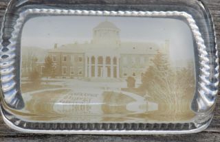 Vintage Glass Paperweight Harrisburg Pennsylvania Senate House Of Assembly