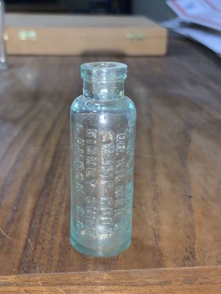 Vintage Mini Sample Bottle Dr.  Kilmer’s Swamp Root Kidney Cure London Ec Tonic