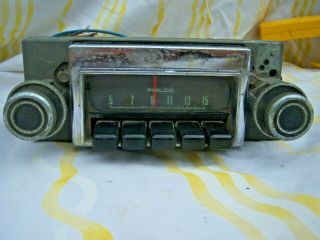 Vintage Ford Philco Am Oem Radio D 00a - 18806 - B 12v Ca.  1970