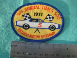 Vintage Ontario Motor Speedway California 4th Annual Times 500 1977 Patch