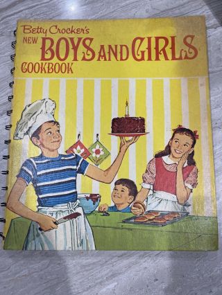 Vintage Betty Crocker’s Boys And Girls 1970 Cookbook Spiral Book Hardcover