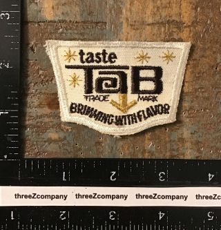 Vintage Taste Tab Brimming With Flavor Soda Pop Company Advertising Patch