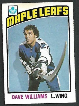 1976 - 77 Opc (o - Pee - Chee) Nhl Hockey: 373 Dave " Tiger " Williams Rc,  Vancouver