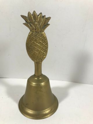 Vintage Solid Brass Pineapple Handle 5 - 3/4” Hand Bell