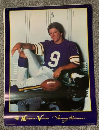Tommy Kramer Minnesota Vikings Sports Illustrated Like Poster Approx 21 