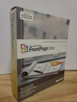 Vintage Microsoft Office Front Page 2003 In Big Box.