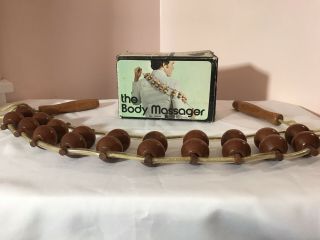 Vintage The Body Massager By Star Case Wood Rolling Roll - A - Way