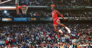 Michael Jordan 1988 Mvp Dunk Contest Huge 3x5 Ft Flag Banner Vintage Champion
