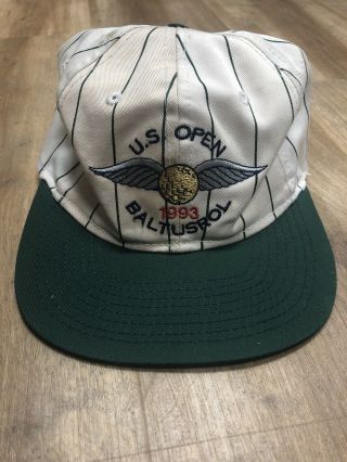 Us Open Baltrusol Vintage 1993 Usga Golf Pinstripe Strapback Hat
